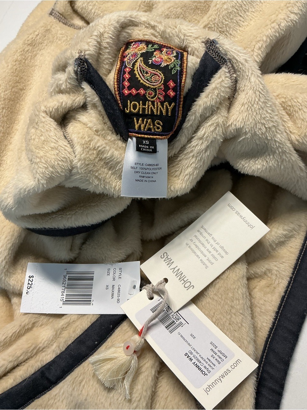 Johnny Was Joan Reversible Super Soft Sherpa Hooded Jacket - Picture 13 of 16